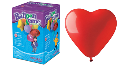 Kit ElioWorld® con 50 palloncini a forma di CUORE