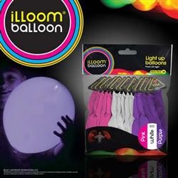 ILLOOM 15 Palloncini a LED ROSA, VIOLA e BIANCO-0
