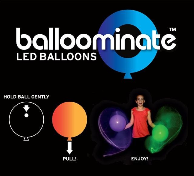 Palloncini Luminosi Balloominate 5pz LED Luce Fissa vari colori