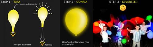 come funzionano i palloncini luminosi a led Palloncini a led colorati - Palloncini luminosi